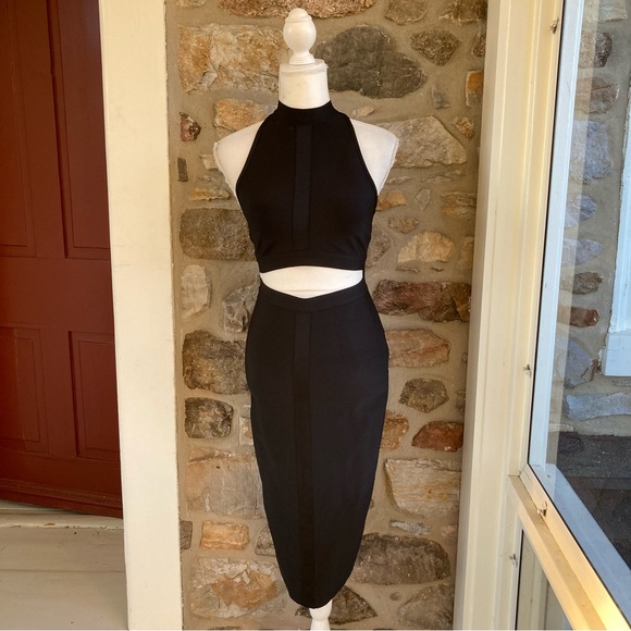 NWT Herve Leger x Forever 21 Bandage Midi Dress Black Women’s Large - Picture 5 of 16